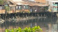 Slum on the river. Saigon. Vietnam. Royalty Free Stock Photo