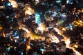 Slum Rocinha in Rio de Janeiro at Night