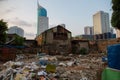 Slum and skyscraper in Jakarta Royalty Free Stock Photo