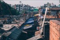 Slum View from Top in front of Jama Masjid Chandni Chowk New Delhi. People living in congested space