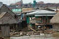 The slums of Belen village in Iquitos Royalty Free Stock Photo