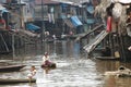 The slums of Belen village in Iquitos Royalty Free Stock Photo