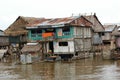 The slums of Belen village in Iquitos Royalty Free Stock Photo