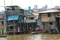 The slums of Belen village in Iquitos Royalty Free Stock Photo