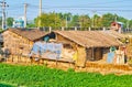 The slums in East Dagon Township, Yangon, Myanmar Royalty Free Stock Photo