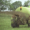 Slurry spreading in a field, England, United Kingdom