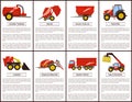 Slurry Tanker Baler Posters Vector Illustration