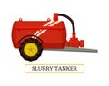 Slurry Tanker Machinery Icon Vector Illustration Royalty Free Stock Photo