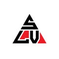 SLV triangle letter logo design with triangle shape. SLV triangle logo design monogram. SLV triangle vector logo template with red Royalty Free Stock Photo