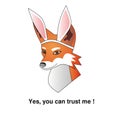 Sly fox head Royalty Free Stock Photo