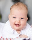 Newborn smiling baby portrait Royalty Free Stock Photo