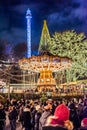 SlÃÂ¤nggungan is a tratitional rotating swing at Liseberg amusement park... Royalty Free Stock Photo
