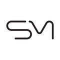 sm initial letter vector logo icon