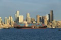 SM Line container ship Qingdao in front of Seattle skyline