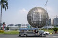 SM Mall of Asia planet earth steel structure monument in Manila