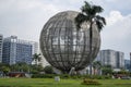 SM Mall of Asia planet earth steel structure monument in Manila