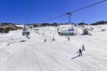 SM Perisher Slope From Chair Lift Royalty Free Stock Photo