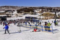 SM Perisher Town Crowd Royalty Free Stock Photo