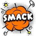 smack Comic bright template with speech bubbles on colorful frames