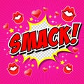 Smack! Comic Speech Bubble, Cartoon. Royalty Free Stock Photo