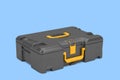 Smal closed professionsl tools case 3d render on blue background Royalty Free Stock Photo