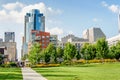 Smale Riverfront Park in Cincinnati, Ohio next to the John A Roe Royalty Free Stock Photo