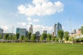 Smale Riverfront Park in Cincinnati, Ohio next to the John A Roe Royalty Free Stock Photo