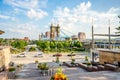 Smale Riverfront Park in Cincinnati, Ohio next to the John A Roe Royalty Free Stock Photo