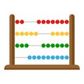 Small Abacus Flat Icon Isolated on White