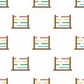 Small Abacus Flat Icon Seamless Pattern