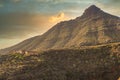 Small abandoned farmhouse at the foot of Roque de Imoque Royalty Free Stock Photo