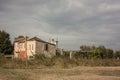 Small abandoned house in a typical countryside area Royalty Free Stock Photo