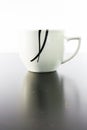 Small Abstract Porcelain Coffee Mug Espresso White Black Contrast