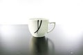 Small Abstract Porcelain Coffee Mug Espresso White Black Contrast