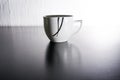 Small Abstract Porcelain Coffee Mug Espresso White Black Contrast