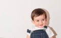 Small adorable eleven months old baby posing in front of the camera Royalty Free Stock Photo