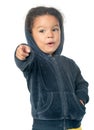 Small afroamerican girl pointing at the camera Royalty Free Stock Photo