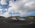 Small Air Flamenco plane in Culebra, Puerto Rico Royalty Free Stock Photo