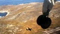 Small air plane landing in Greenland Royalty Free Stock Photo