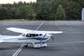 Small aircraft on an airfield Royalty Free Stock Photo