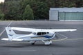 Small aircraft on an airfield Royalty Free Stock Photo