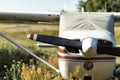 Small aircraft on an airfield Royalty Free Stock Photo