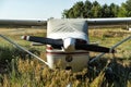 Small aircraft on an airfield Royalty Free Stock Photo