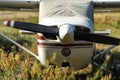 Small aircraft on an airfield Royalty Free Stock Photo