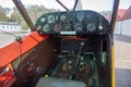 Small aircraft cockpit view Royalty Free Stock Photo