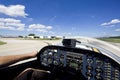 Small aircraft taking off from runway Royalty Free Stock Photo