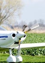 Small airplane front propeller Royalty Free Stock Photo