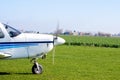 Small airplane front propeller Royalty Free Stock Photo