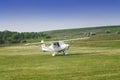 Small airplane ready to take off Royalty Free Stock Photo