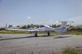 Small airplane on the runway to fly Royalty Free Stock Photo